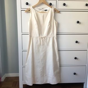 EUC J Crew ivory silk dress
